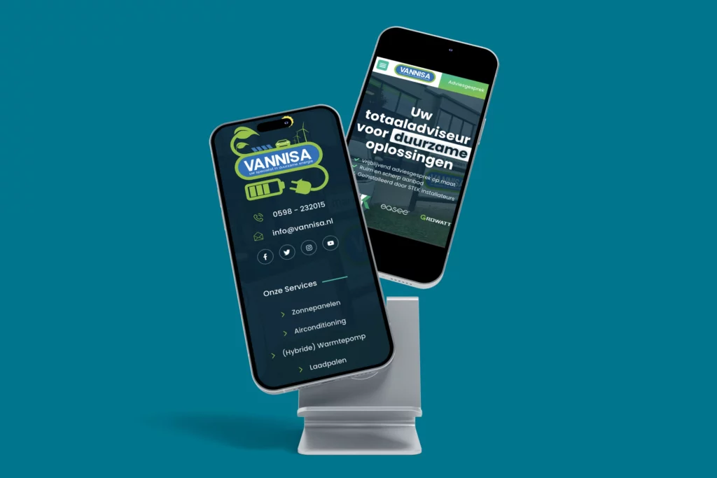Nieuwe website en branding voor Vannisa Duurzame Energie