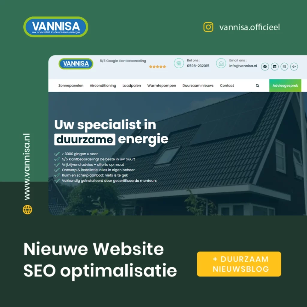 Website en SEO optimalisatie voor vannisa.